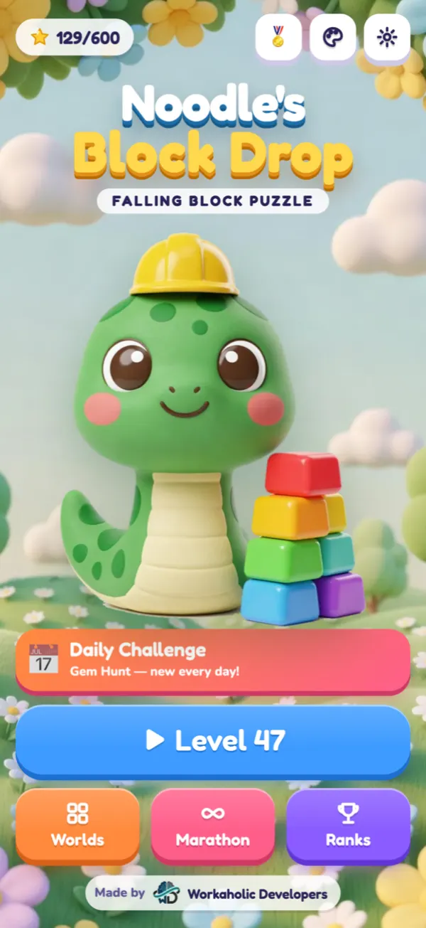 Noodle's Block Drop screenshot 1